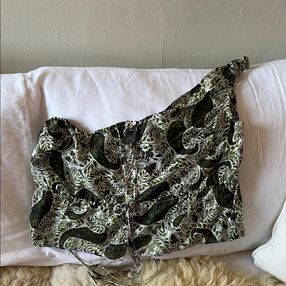 One shoulder Ciao Lucia paisley top